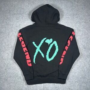 XO pullover Hoodie Mens baggy Small Black Legend The Weeknd Tour Merch